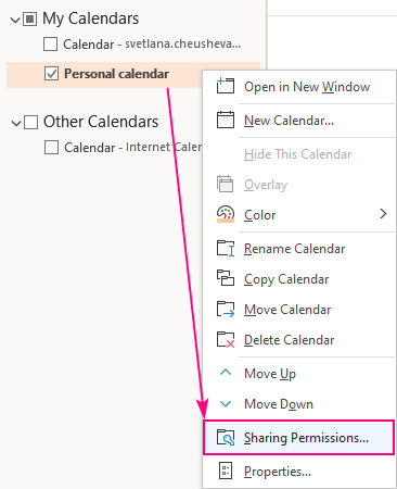sharing calendar in office 365 for mac